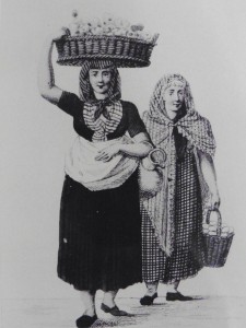 Boerinnen gaan met witloof en eieren naar de markt. | Collectie Pieter Cnops, AMVB (Archief en Museum voor het Vlaams Leven te Brussel)
