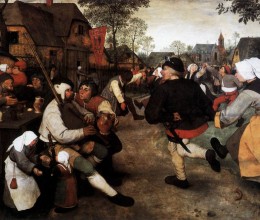Pieter Bruegel de Oude, De boerendans | Kunsthistorisches Museum, Wenen